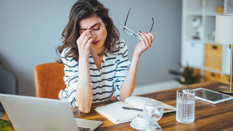 Stressed out woman